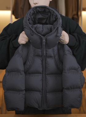 【双倍充绒】儿童冬季新款韩系加厚男童连帽白鸭绒羽绒服男女同款