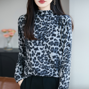 内搭毛衣 上衣洋气减龄打底衫 秋冬新款 半高领毛衣女宽松显瘦针织衫