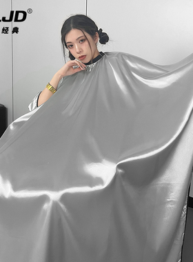 加长理发围布不沾发发廊专用发型师剪头发美发围裙网红潮高档纯色