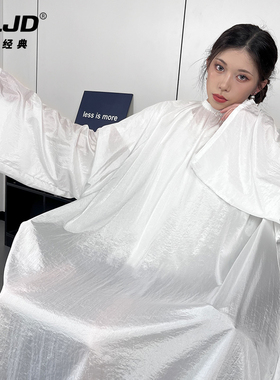 发廊专用理发围布美发店专业发型师带袖子剪发剃头围裙高档网红潮