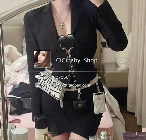 11月11号lovingu新品 直角肩搭扣西装上衣和翘臀西装短裤