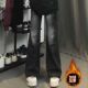 渐变微喇加绒牛仔裤 男款 秋冬季 美式 vibe高街痞帅宽松直筒阔腿裤