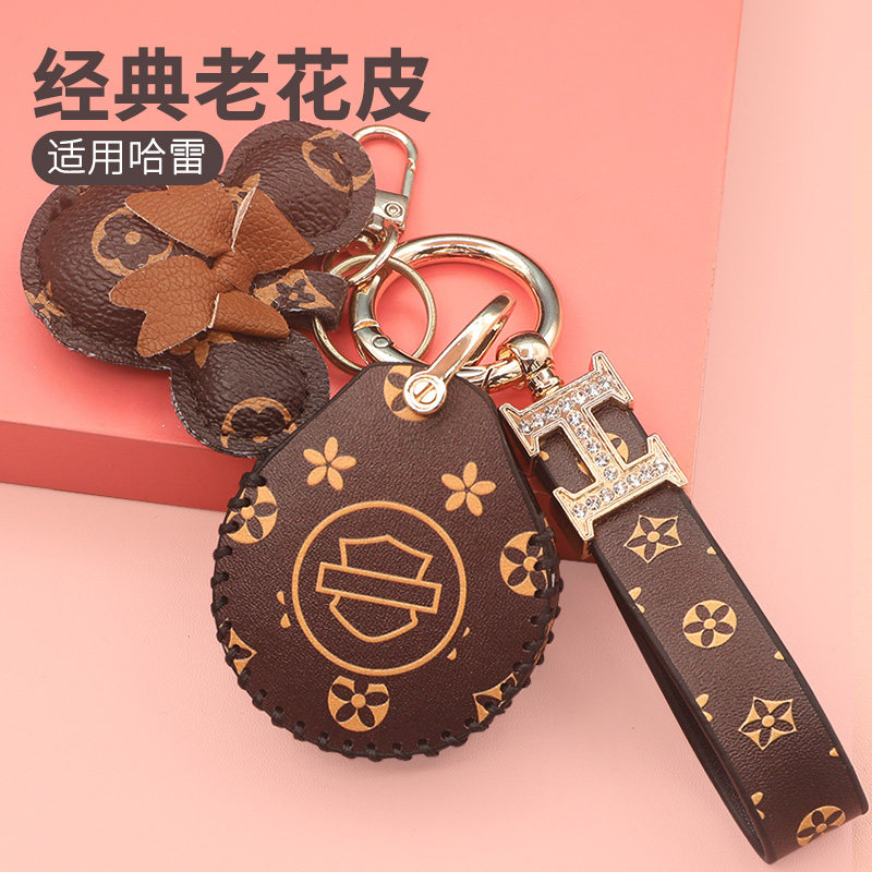 适用哈雷感应钥匙套街霸哈雷X48XL883滑翔肥仔摩托车遥控钥匙壳扣