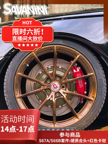 Savanini刹车卡钳改装改色卡钳喷漆 升级四六活塞加强刹车盘套装