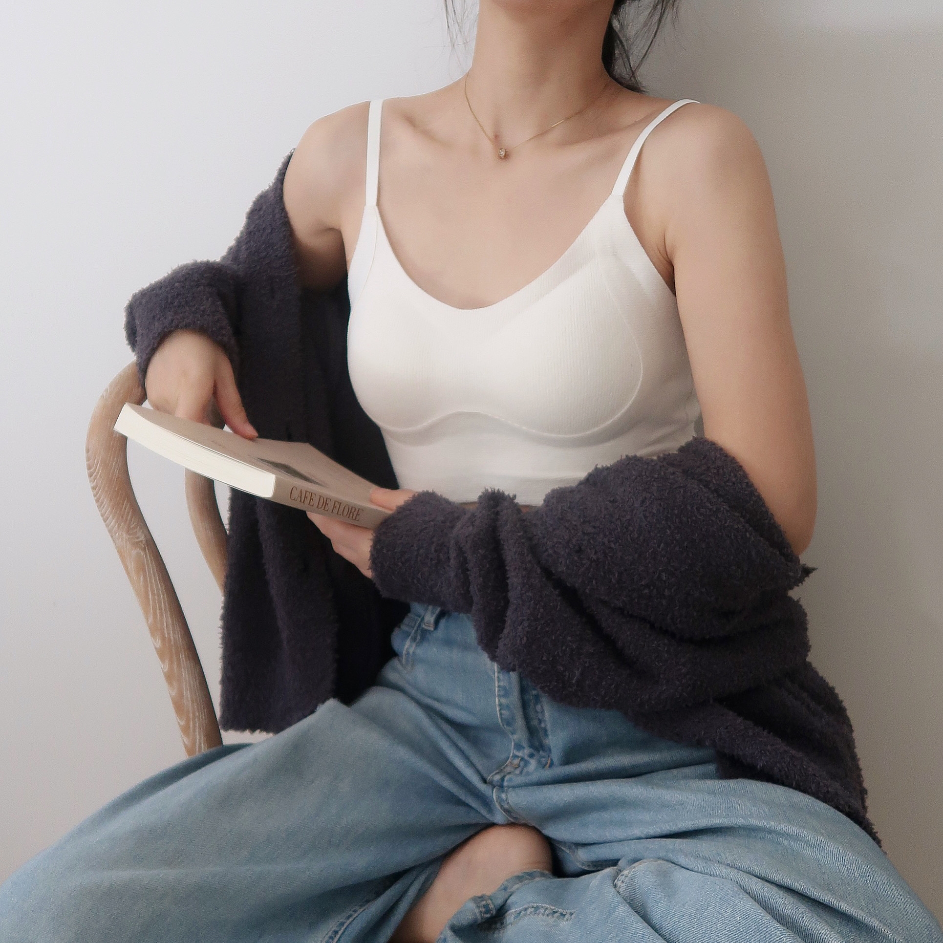 绒感磨毛内衣秋冬保暖舒适无钢圈