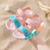 儿童凉鞋 舒适 宝宝沙滩凉鞋 新款 夏防滑软底女孩中大童魔术贴小童鞋