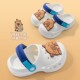 凉拖鞋 儿童洞洞鞋 防滑中童包头沙滩鞋 男女童宝宝卡通软底拖鞋 夏季