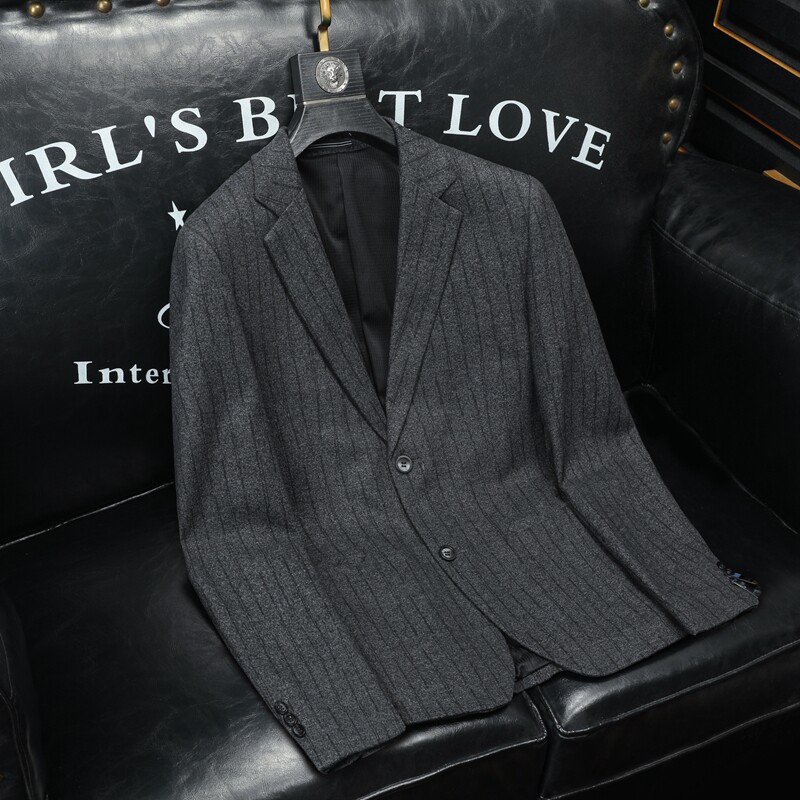 2026条纹男士修身西服外套-电商D252-6999P165沙发,男装西服,电商D252