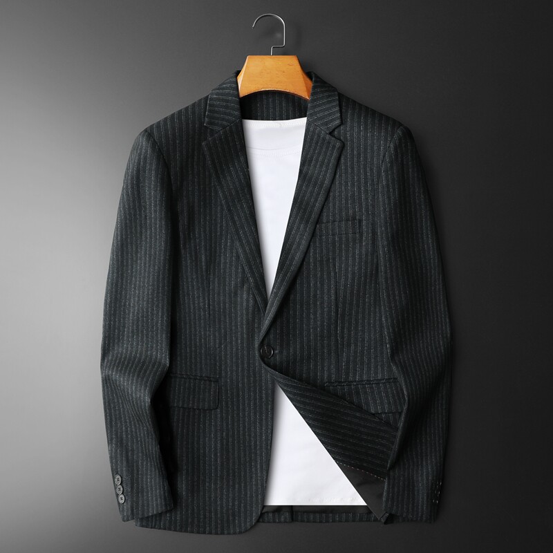 2025秋款男士修身西装外套-电商D252-8633P170平铺，男装西服套装，电商D252