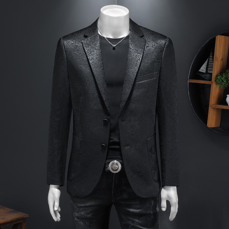2026男士提花修身西服外套-电商D252-6862P165假模图片