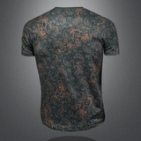 2026夏款男士圆领短袖T恤-D252-2968P60镂空图，男装T恤，电商D252