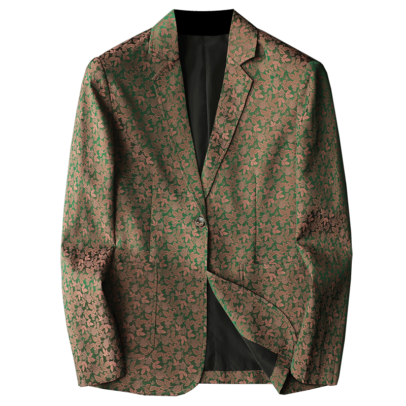 2024秋款花色·男士修身西服外套电商D2523333P150平铺,男装西服,电商D252