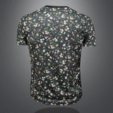 2026花色男士圆领短袖T恤-D252-2982P60镂空图，男装T恤，电商D252