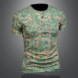2026花色男士圆领短袖T恤-D252-2973P60镂空图，男装T恤，电商D252