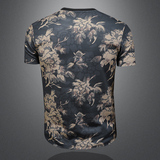 2026花色男士圆领短袖T恤-D252-2980P60镂空图，男装T恤，电商D252