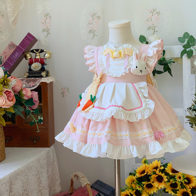 儿童洛丽塔lolita公主裙女童萝莉吊带连衣裙四季款生日高端礼服裙