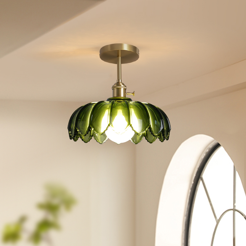 全铜复古入户玄关灯过道灯进门卫生间楼梯美式法式阳台吸顶灯吊灯