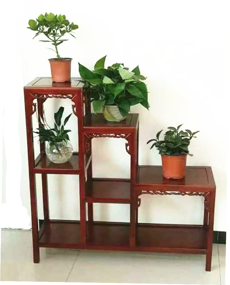 仿古实木花架客厅室内阶梯绿萝花几特价博古阁n8zg76Num9|ruв категории жилой мебели, рама тип, цветок/несколько - от Buy2taobao.com для оказания профессиональной услуги покупки агента Taobao