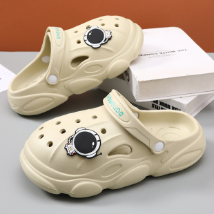 透气潮流外穿沙滩防滑软底网红开车踩屎感情侣凉拖鞋 洞洞鞋 男夏季