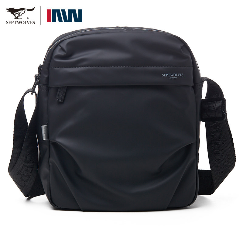七匹狼单肩包男士黑色牛津布休闲大容量多功能斜挎包防水面料侧袋,箱包皮具/热销女包/男包,男士包袋,淘宝优惠券,粉丝福利购,淘宝优惠卷