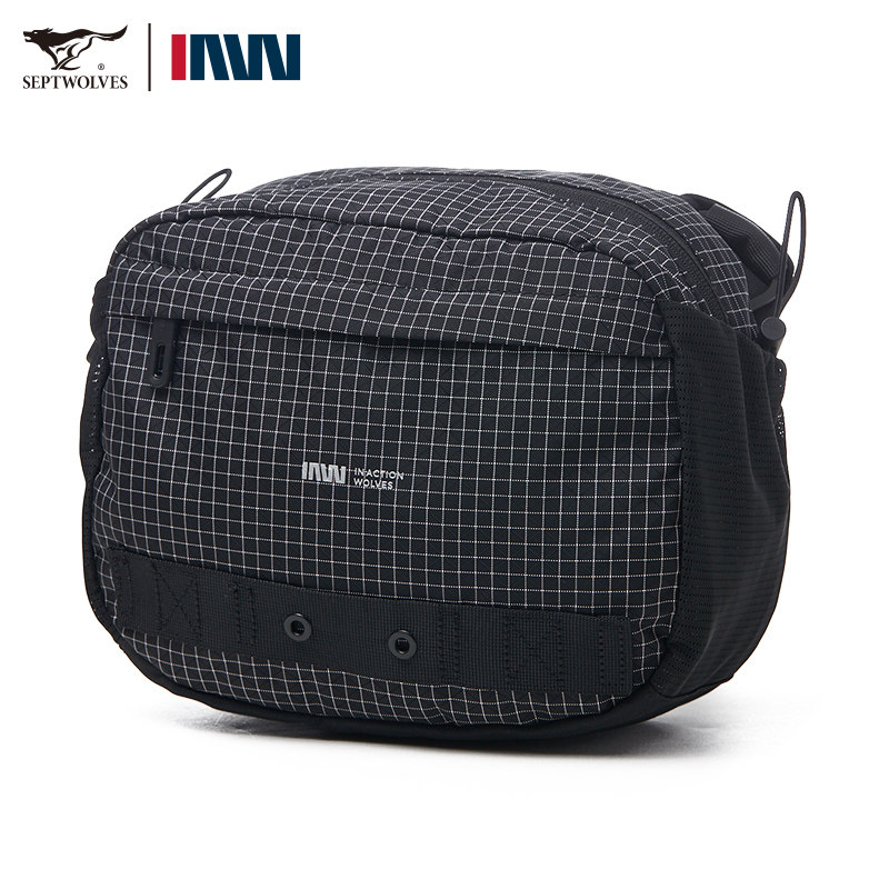 七匹狼新款男士斜挎包黑色格子休闲轻便通勤便携防水两用小腰包潮,箱包皮具/热销女包/男包,男士包袋,淘宝优惠券,粉丝福利购,淘宝优惠卷