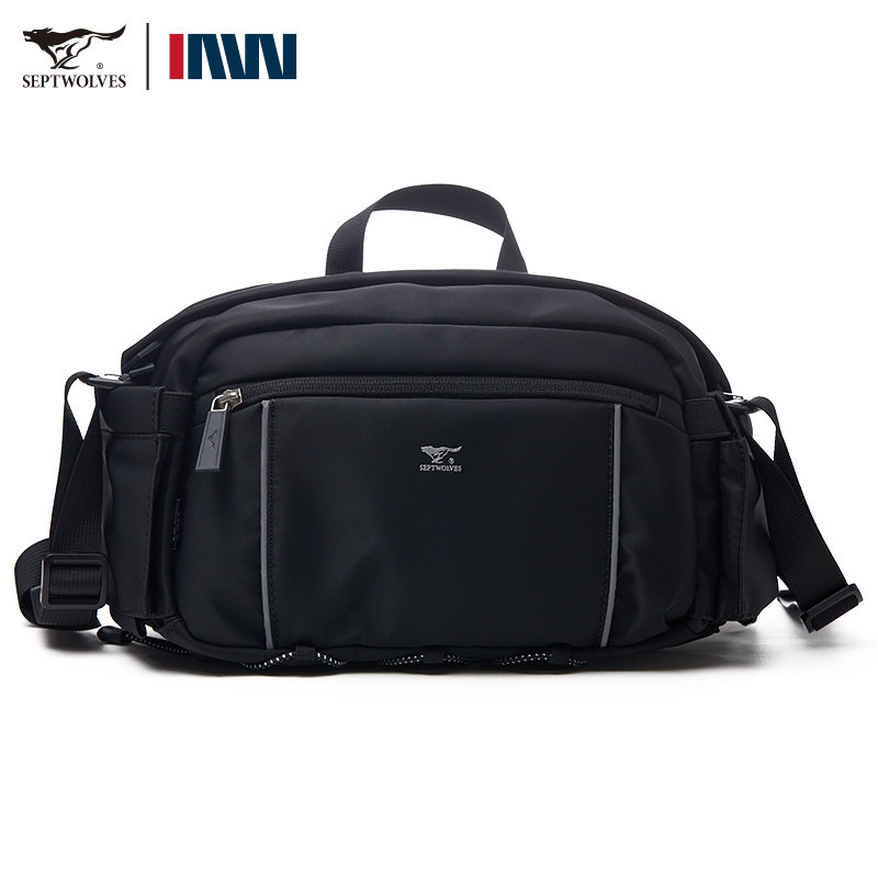 七匹狼2026新款男士腰包斜挎多功能大容量便携黑色防水牛津布背包,箱包皮具/热销女包/男包,男士包袋,淘宝优惠券,粉丝福利购,淘宝优惠卷