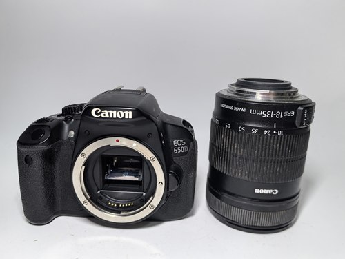 坏的二手佳能EOS 650D单反相机带18-135镜头 抵账机 报废相机