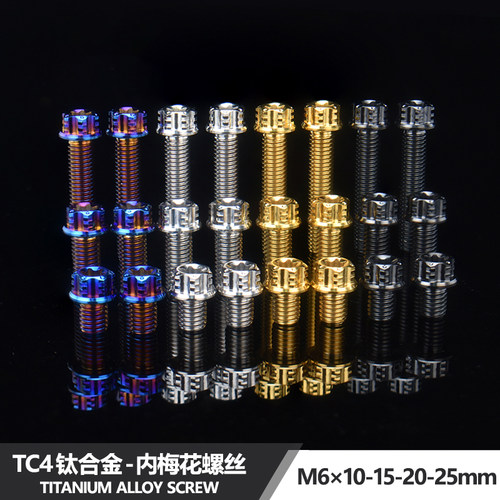 M6*10-15-20-25钛合金螺丝TC4