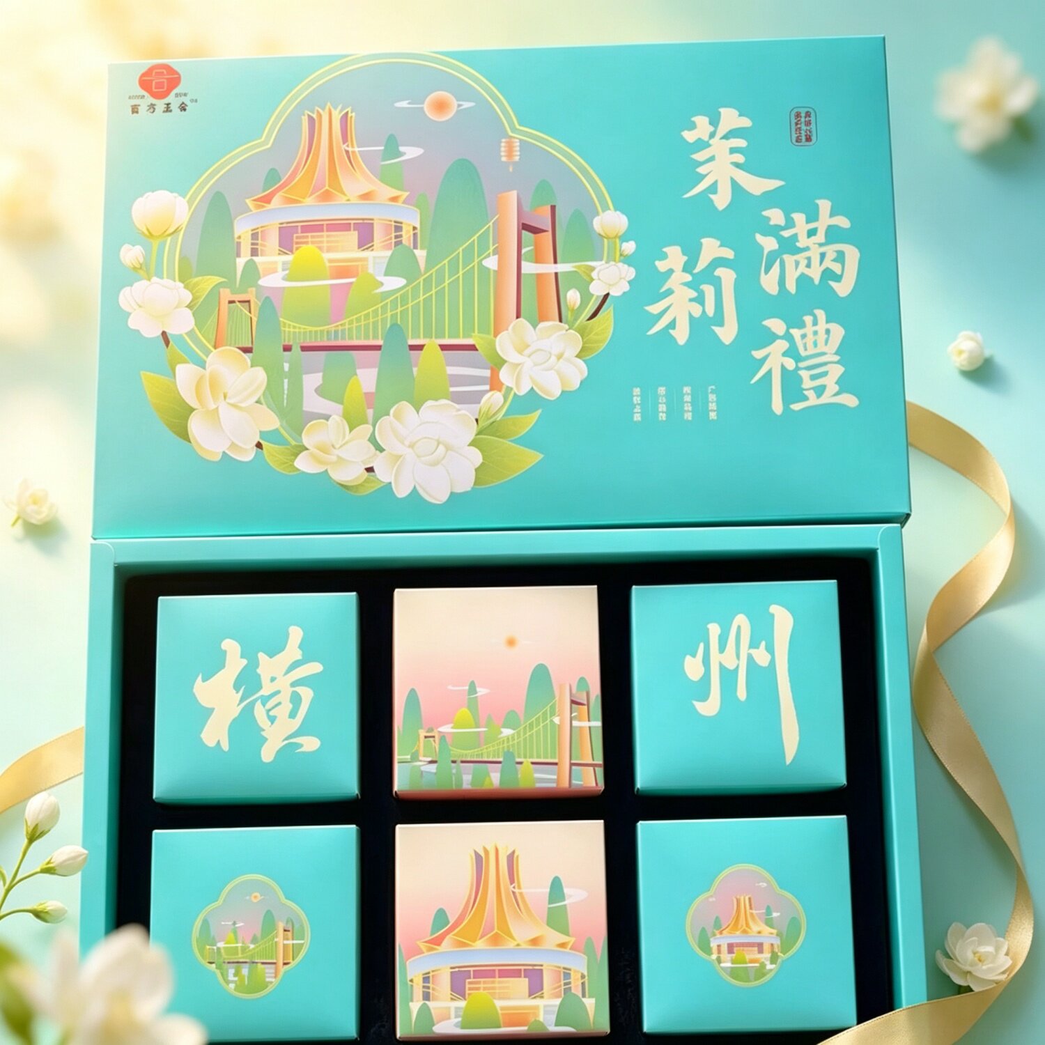 正广式月饼五仁叉烧冬蓉礼盒装