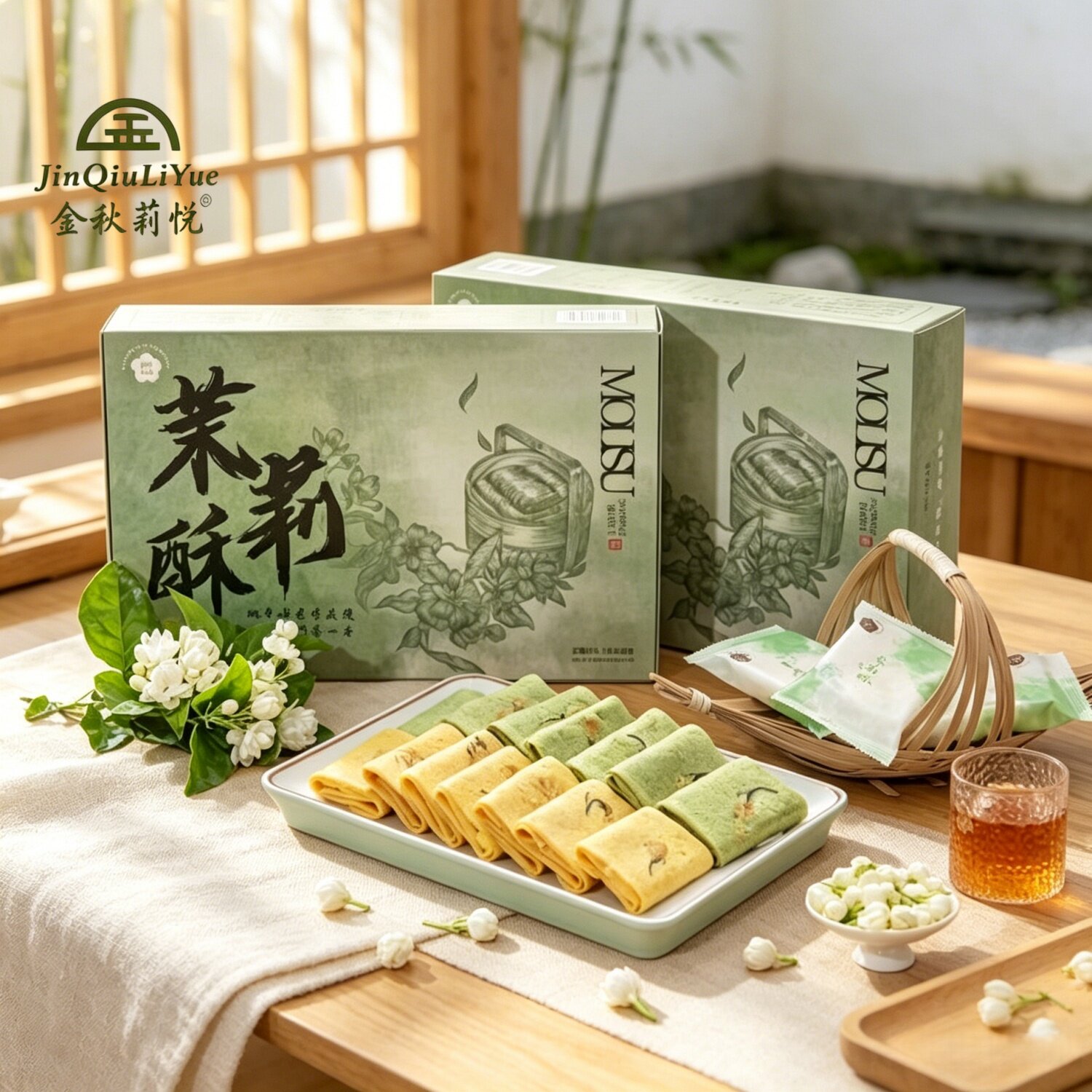 横州金秋茉莉酥礼盒装特产伴手礼