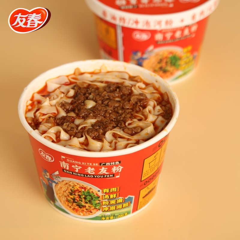 南宁老友粉桶装冲泡米粉方便速食