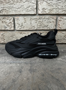 代购Steve Madden思美登POSSESSION BLACK SYNTHET增高6厘米女鞋