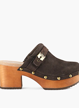 9厘米增高纯皮直邮DR. SCHOLL'S ORIGINAL JOY木屐懒人鞋女一脚蹬