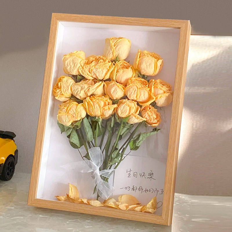 中空干花相框diy摆台永生花保存立体手工画框卫生纸巾玫瑰花相框,家居饰品,相框/画框,淘宝优惠券,粉丝福利购,淘宝优惠卷
