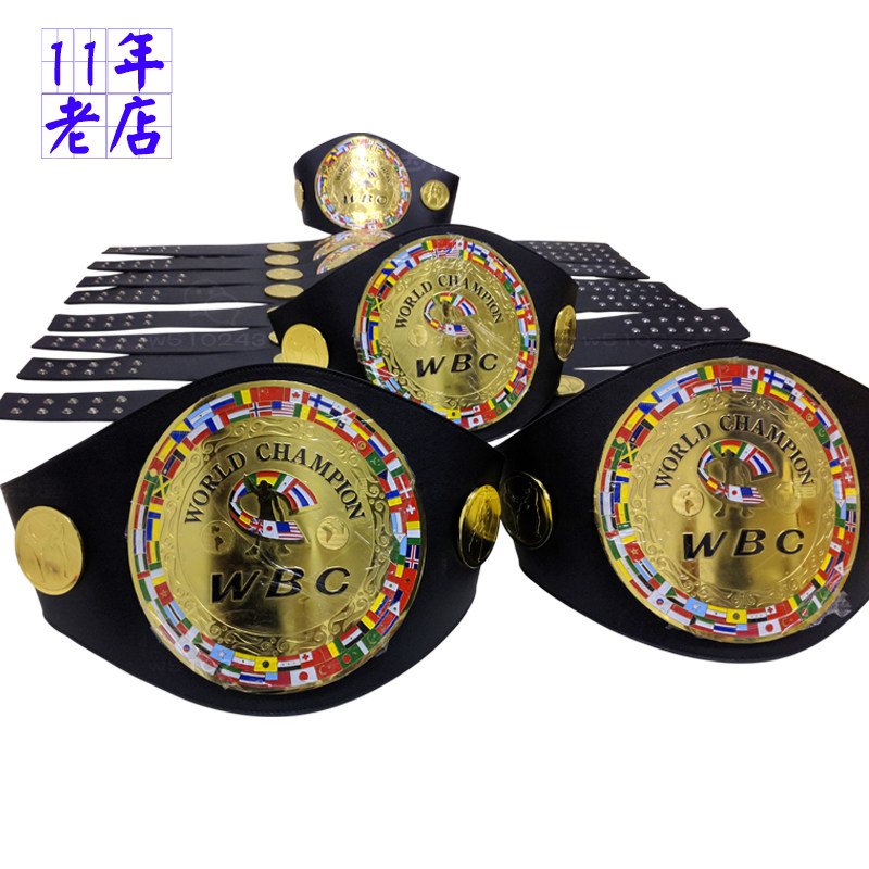 拳王金腰带定做 拳击格斗散打搏击泰拳精武门wbc烤漆2d金腰带定制