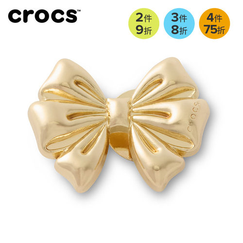 Crocs卡骆驰配饰智必星洞洞鞋鞋花 金色金属蝴蝶结银色金属蝴蝶结