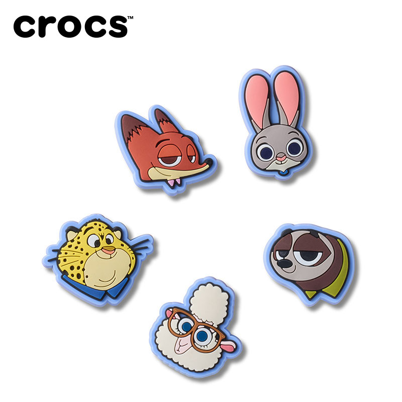 Crocs疯狂动物城2合作系列 智必星鞋花五件套