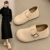 一脚蹬乐福鞋 隐形内增高5厘米全包勃肯鞋 单鞋 春季 女 女2026年新款