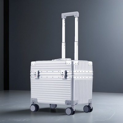 18寸机长箱航空登机箱时尚摄影箱铝框行李箱男女万向轮旅行拉杆箱
