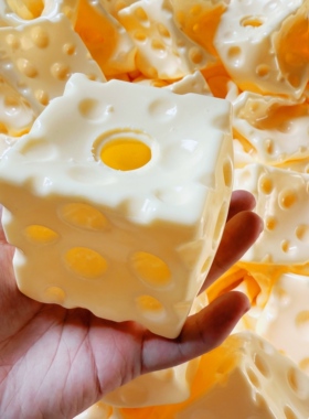 tpr自制7cm超薄奶酪球皮仿真食物手作球玩具捏捏乐慢回弹diy奶皮