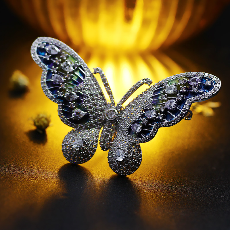 Broche femme en Zircon diamant - Ref 1173934 Image 4