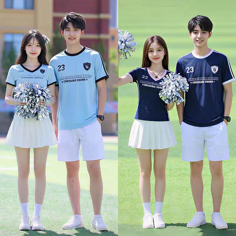 学生运动会开幕式入场团体啦啦操健美操表演服成人拉拉队演出服装