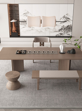 茶空间家具实木泡茶桌简约现代桌椅组合家用茶桌办公新中式禅意风