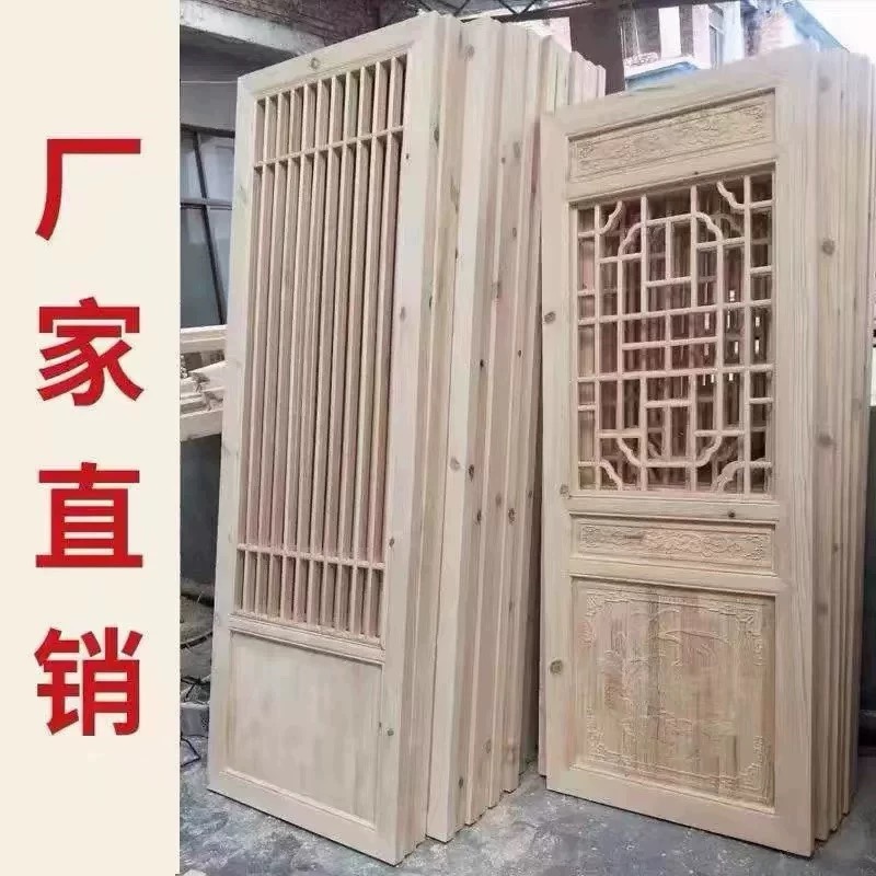 东阳木雕仿古门窗实木花格新中式门窗实木隔断屏风寺庙实木仿古门