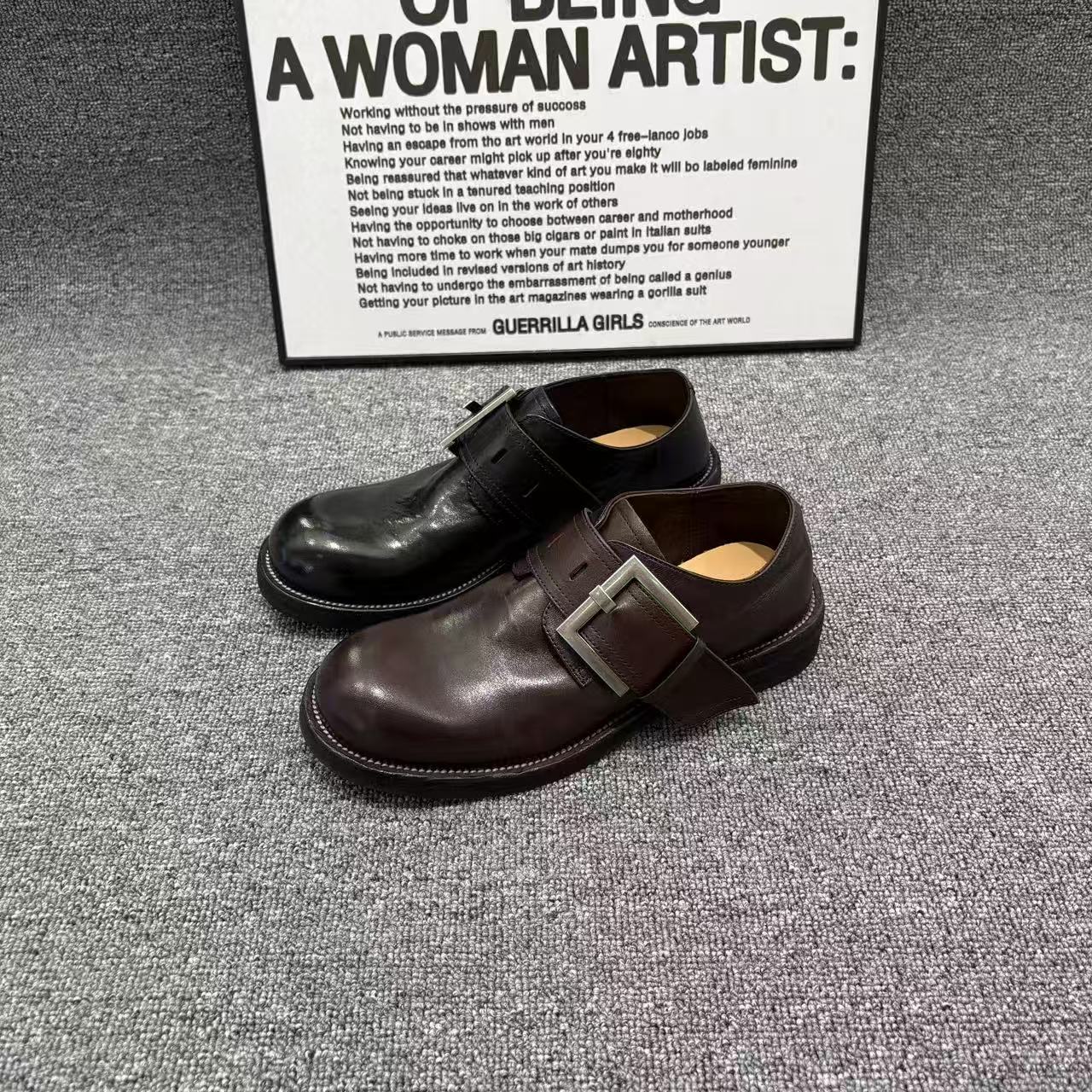 欧洲站女鞋2025秋季新款欧货真皮圆头厚底时尚韩版休闲百搭德比鞋