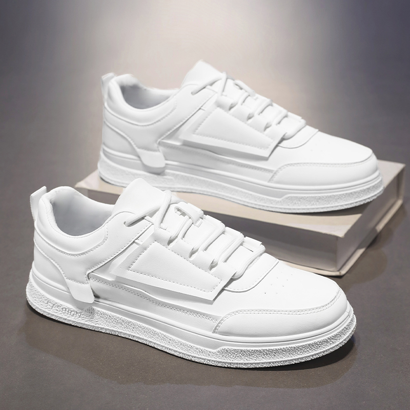 小白鞋男2025冬季新款男鞋青少年潮流休闲鞋男士纯色板鞋运动潮鞋
