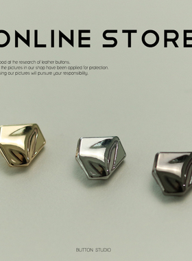 Manual◆ 锥形绝美品位超质感金属纽扣都市风衬衫袖领扣子上衣扣