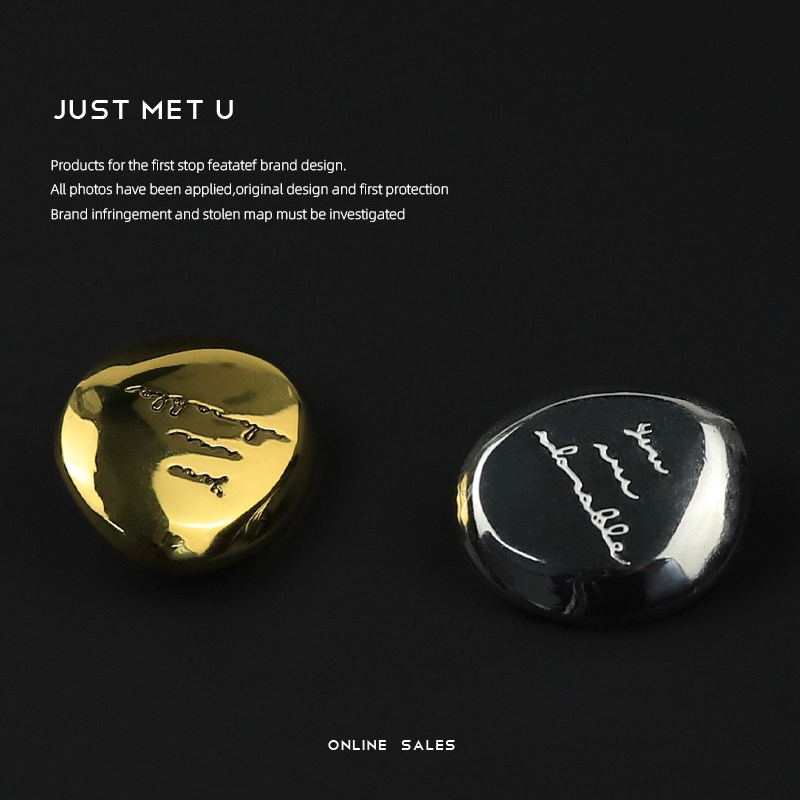 椭圆金属纽扣小香名媛风装饰扣