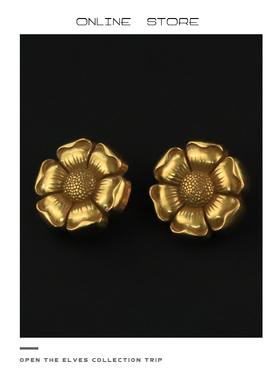 Manual◆ 金属花形纽扣小香复古风装饰扣大衣外套西装扣百搭扣子