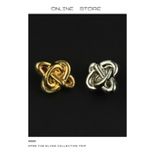 Manual 扣子 扣衬衫 几何设计金属纽扣小香复古风装 饰扣外套西装